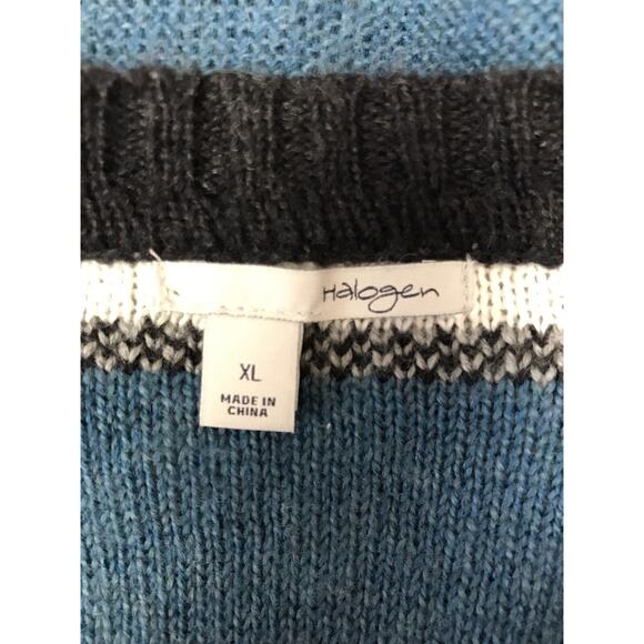 Halogen Sweater Mens XL Striped Long Sleeve - Picture 5 of 7